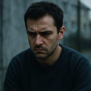 barbat singur trist care se simte tradat